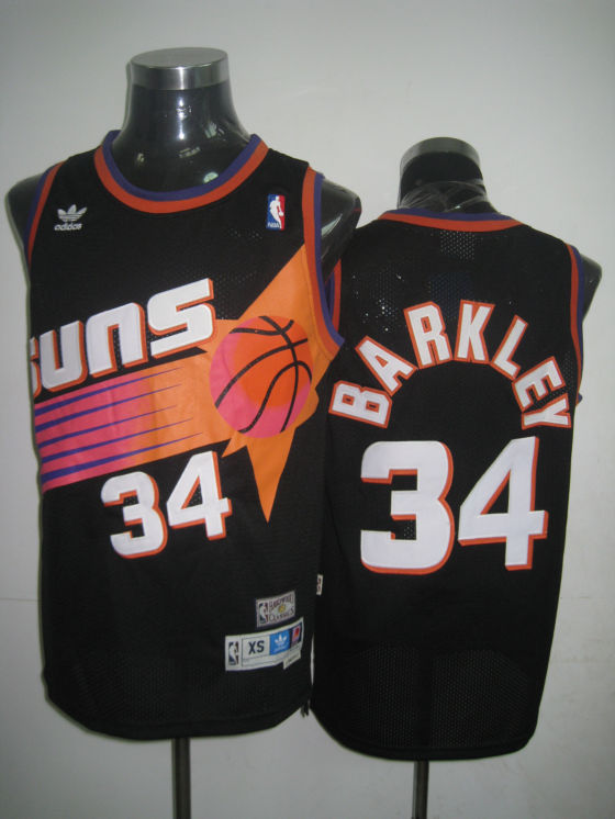 Phoenix Suns Barkley Black Orange White Jersey